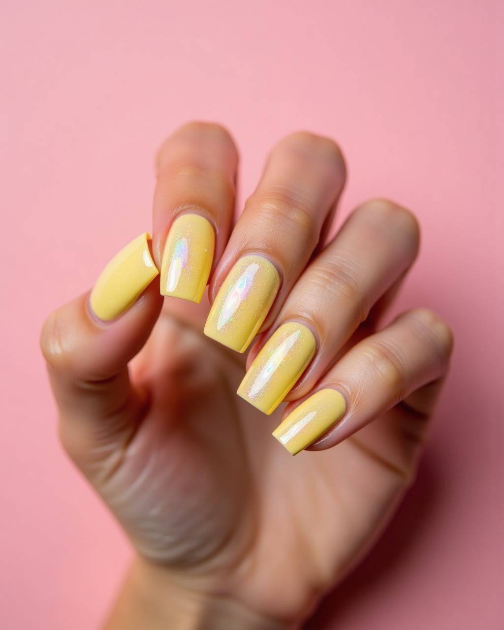 Square glazed nail design by Yuki Sato