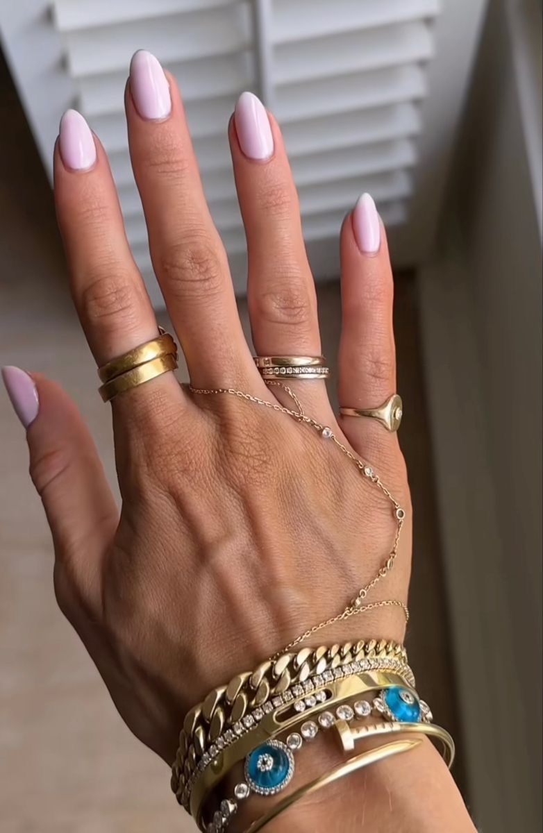 Square French nail design by Yuki Sato