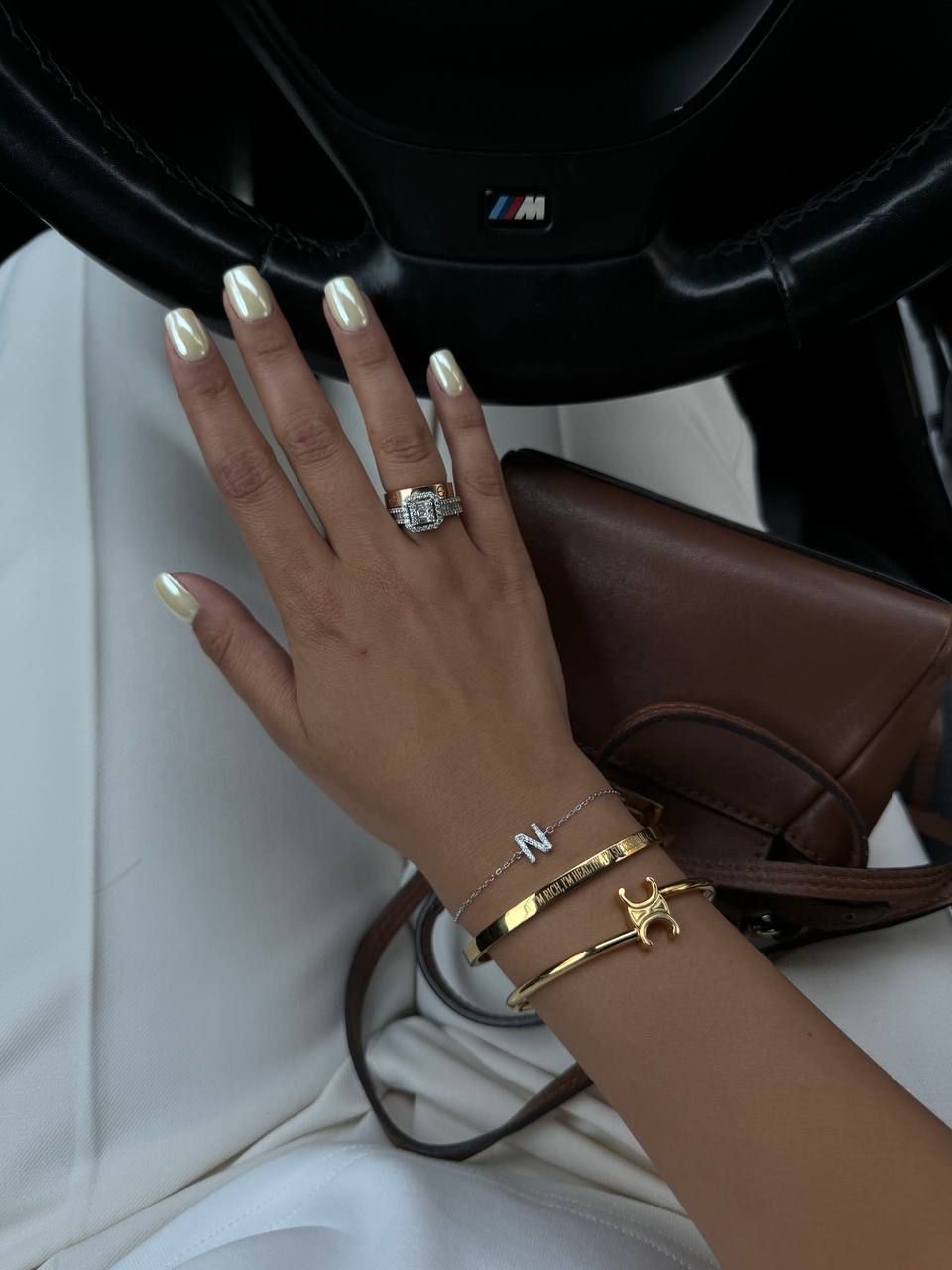 Square ombre nail design by Naomi Belle