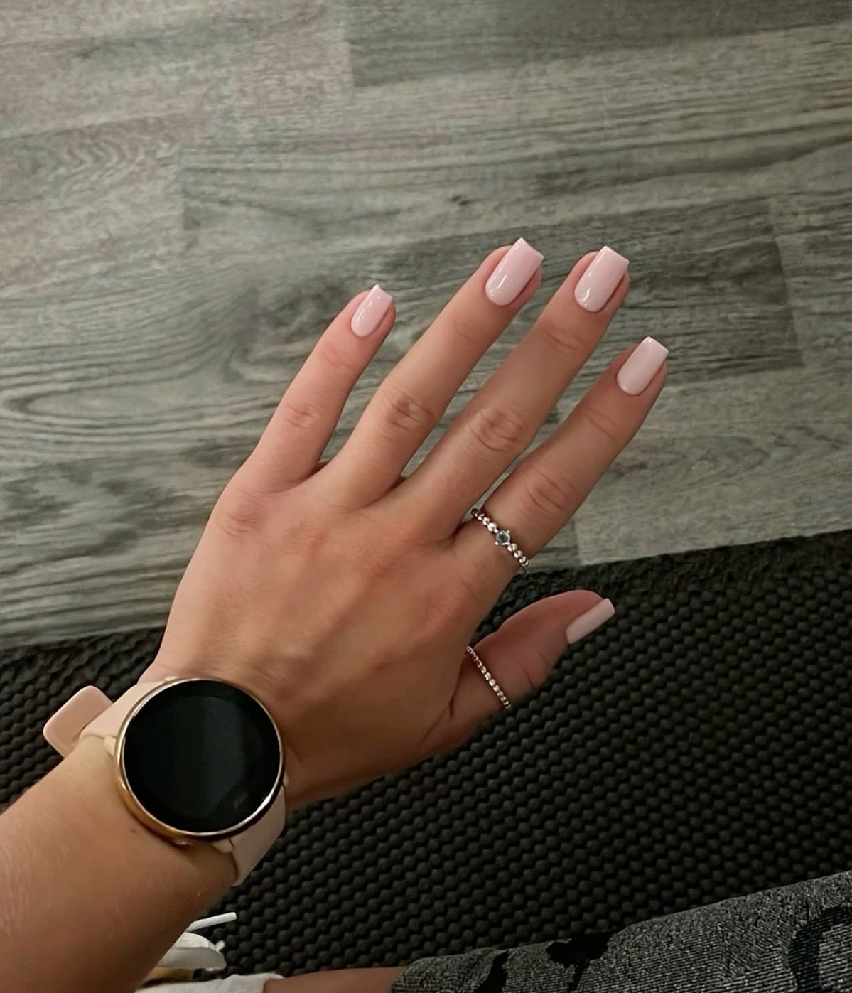 Stiletto glitter French nail design by Naomi Belle