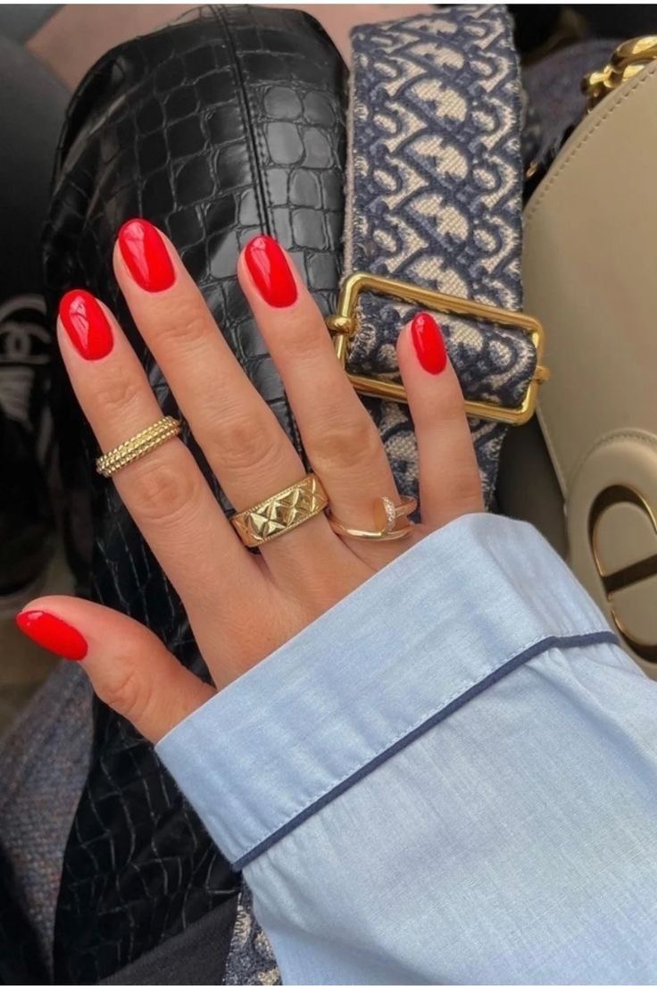 Square geometric nail design by Ruby Jones