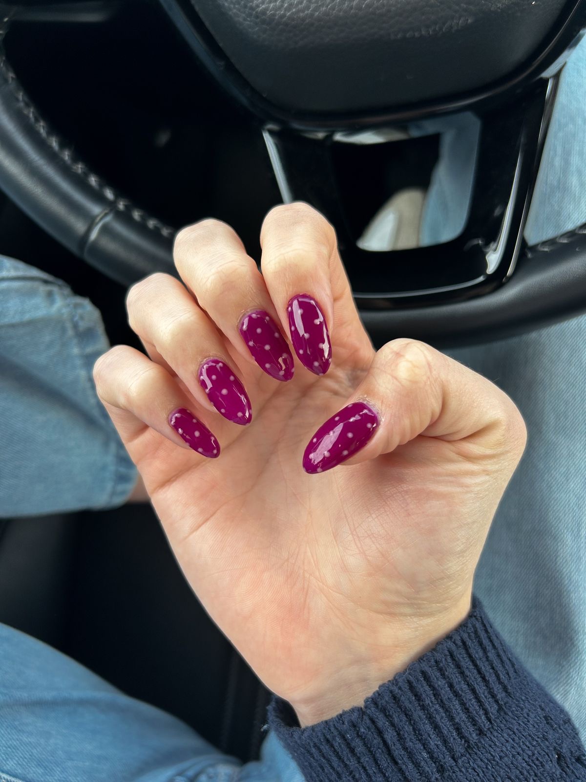 Stiletto rhinestone nail design by Ruby Jones