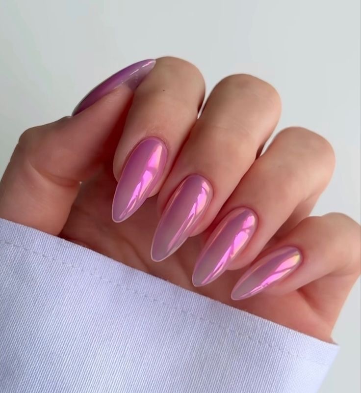 Square minimalist nail design by Ruby Jones