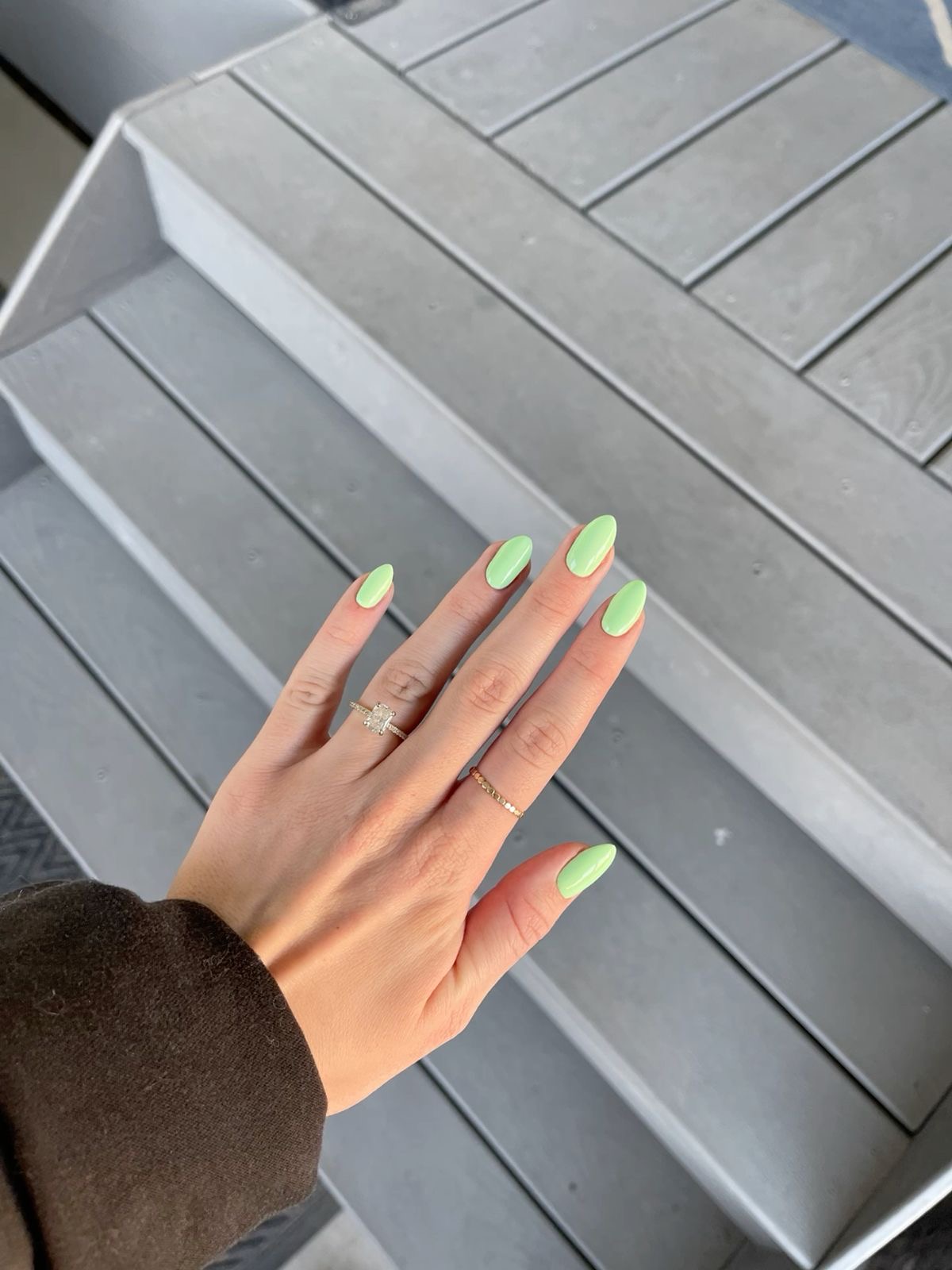 Squoval geometric nail design by Ruby Jones