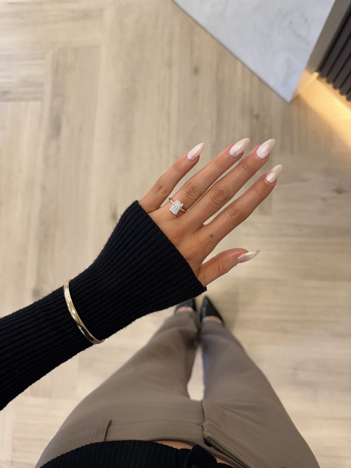 Oval marble nail design by Ruby Jones