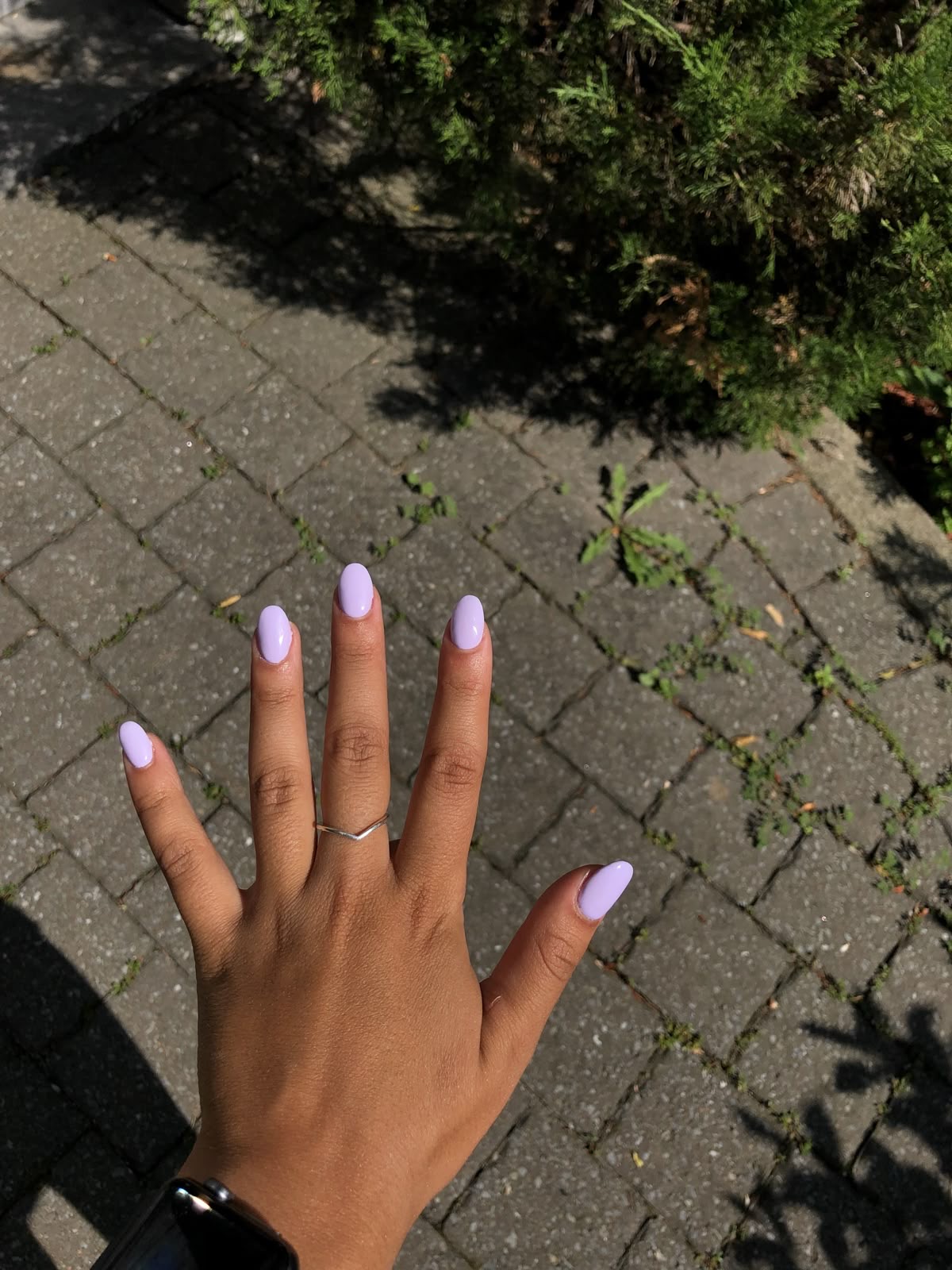 Squoval glazed nail design by Ruby Jones