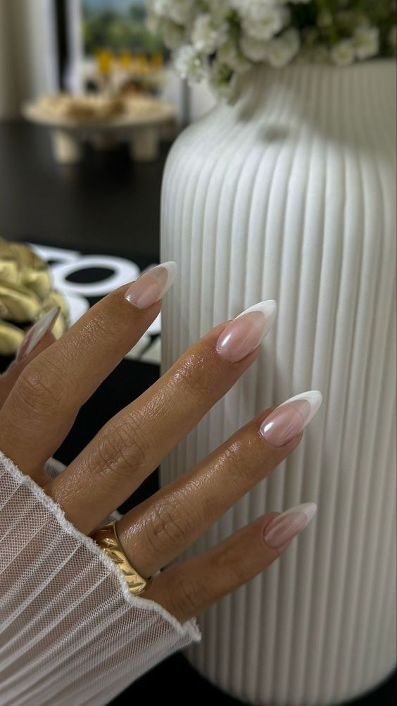 Oval glazed nail design by Ruby Jones