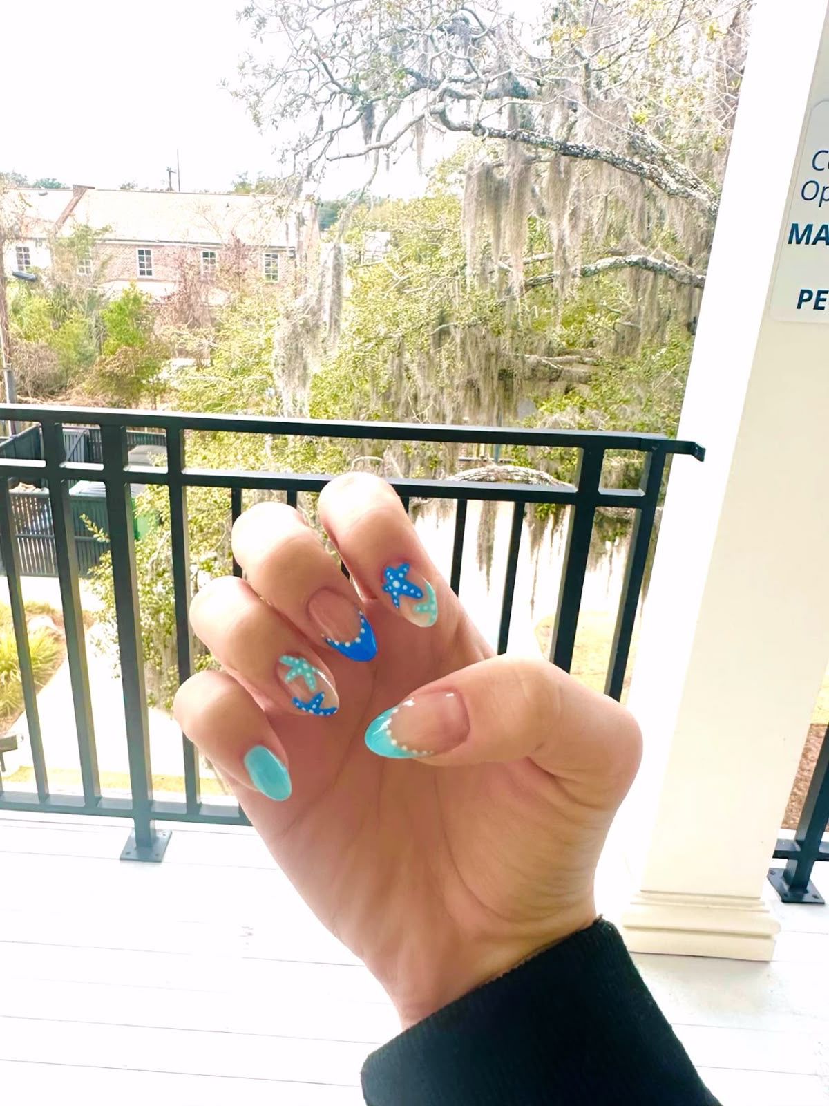 Oval chrome French nail design by Rosie Lane