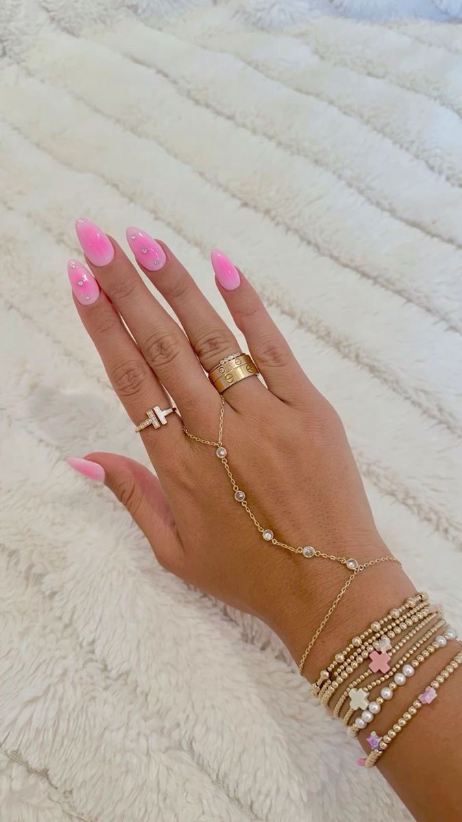 Squoval glazed nail design by Rosie Lane