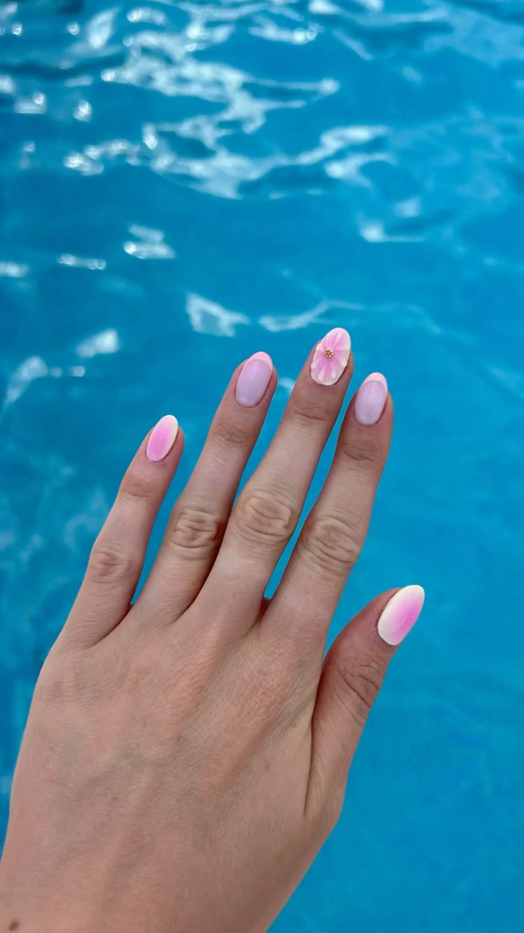 Square line art nail design by Skylar Rae