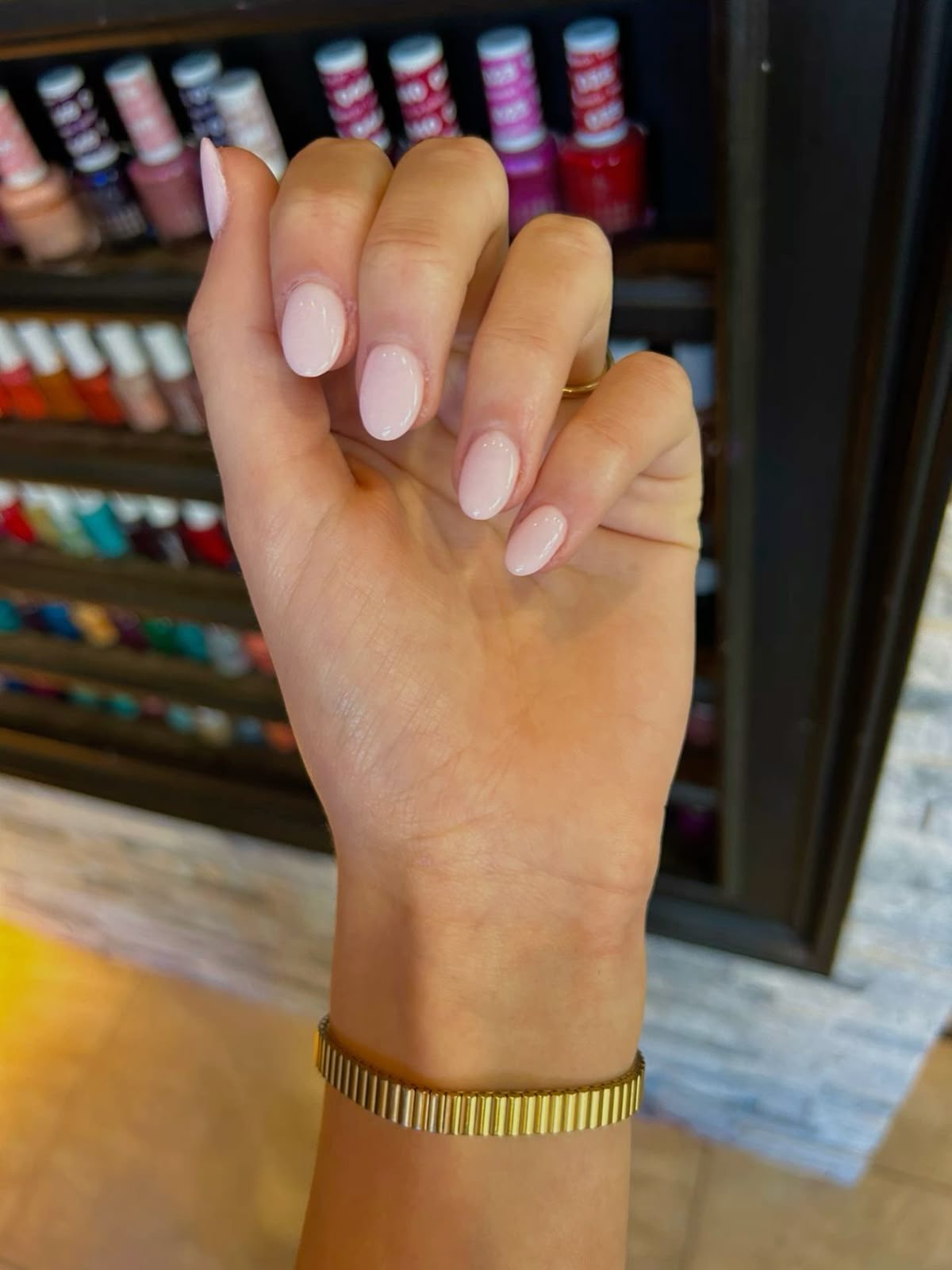 Square geometric nail design by Skylar Rae