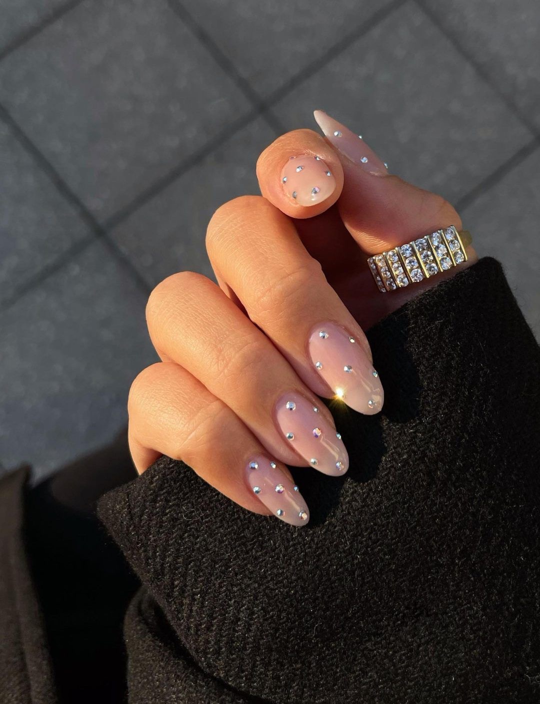 Squoval animal print nail design by Clara Dubois