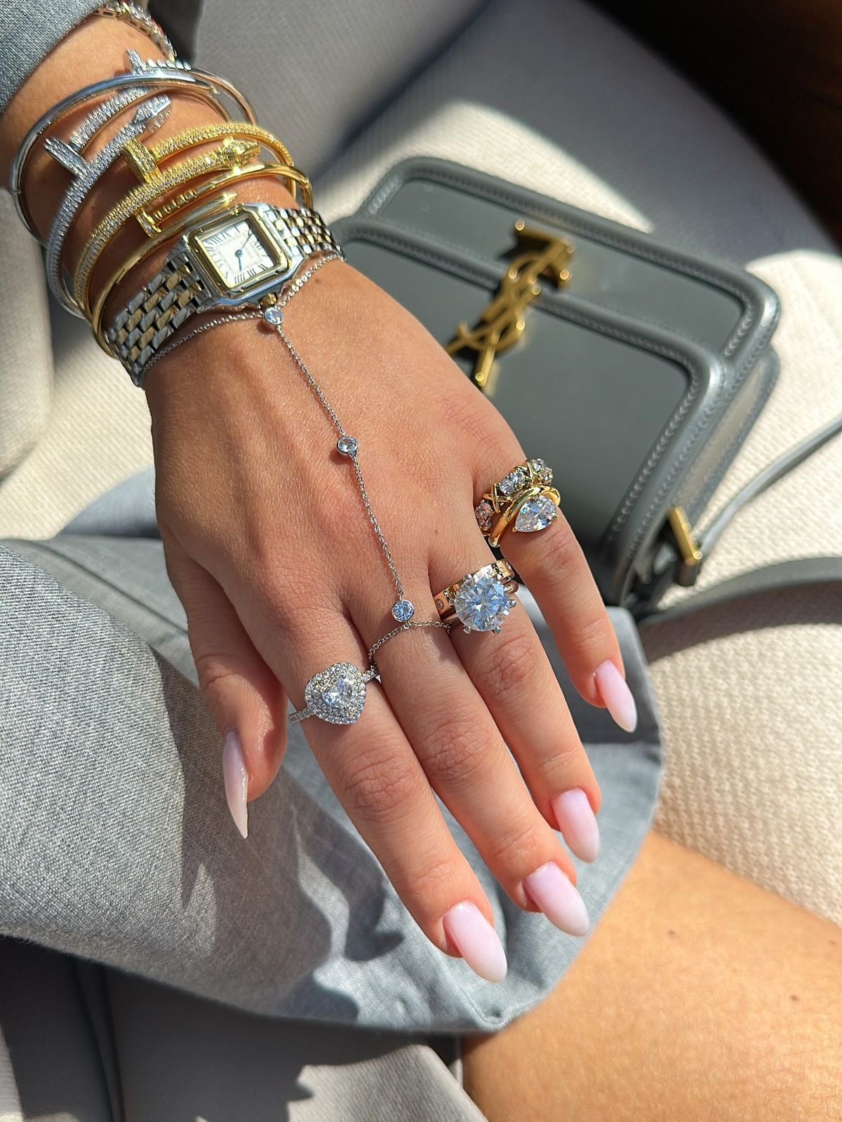 Almond French nail design by Sienna Grace