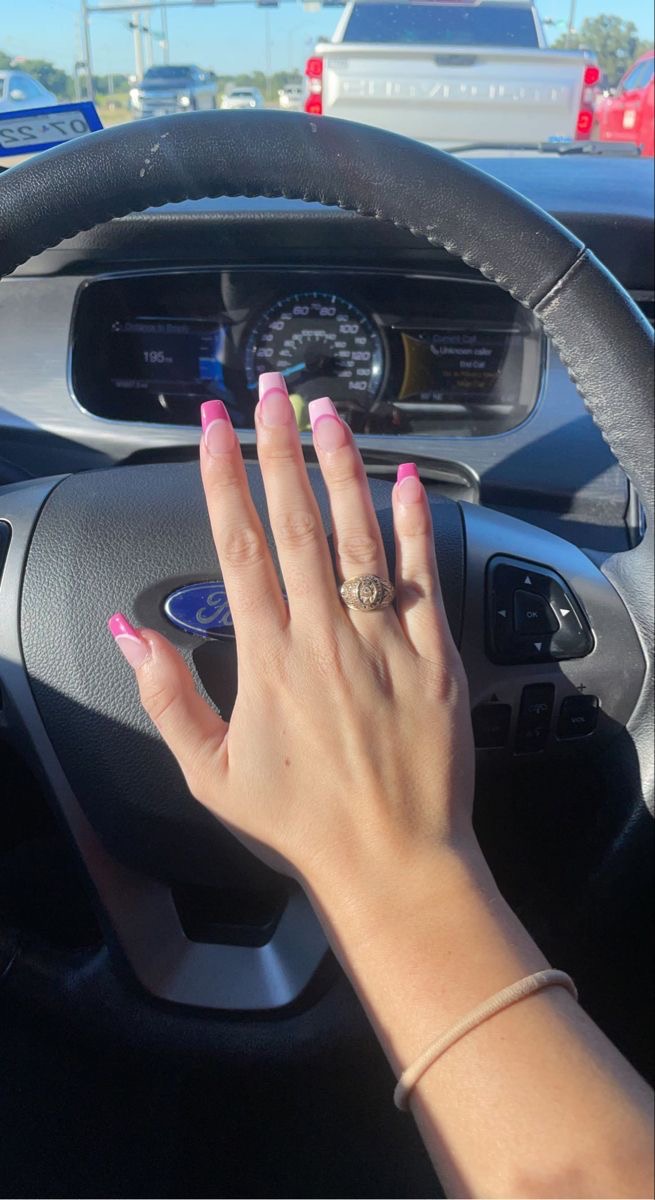 Square aura nail design by Sienna Grace