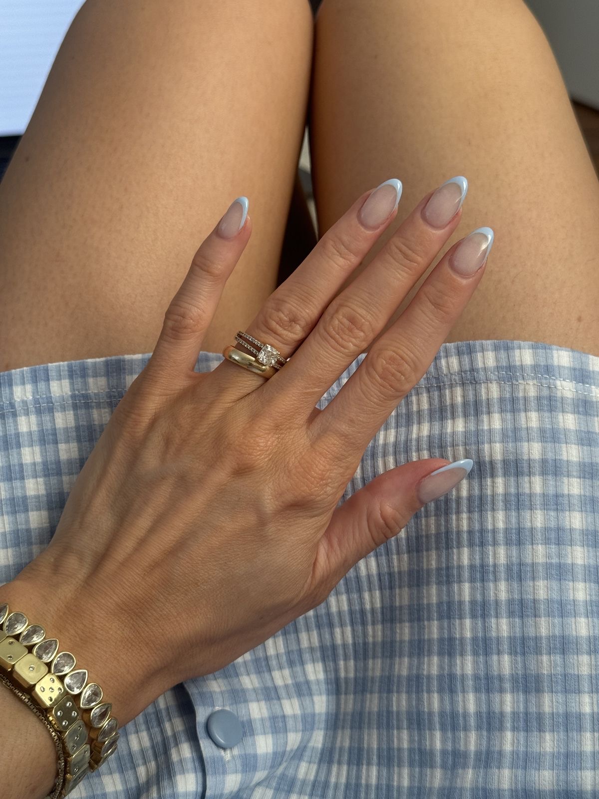 Square minimalist nail design by Sienna Grace