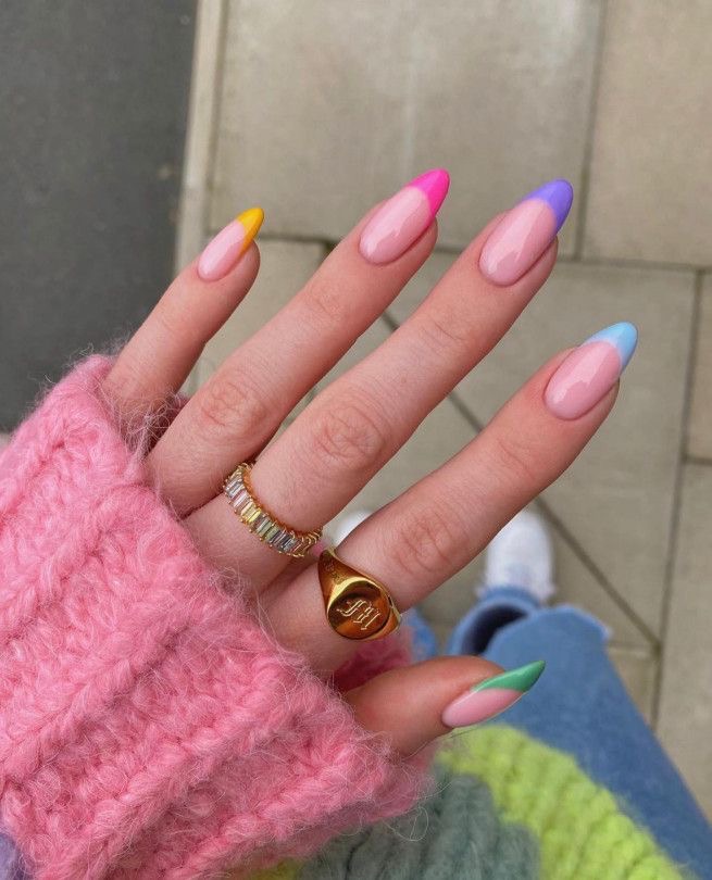 Stiletto chrome French nail design by Sienna Grace