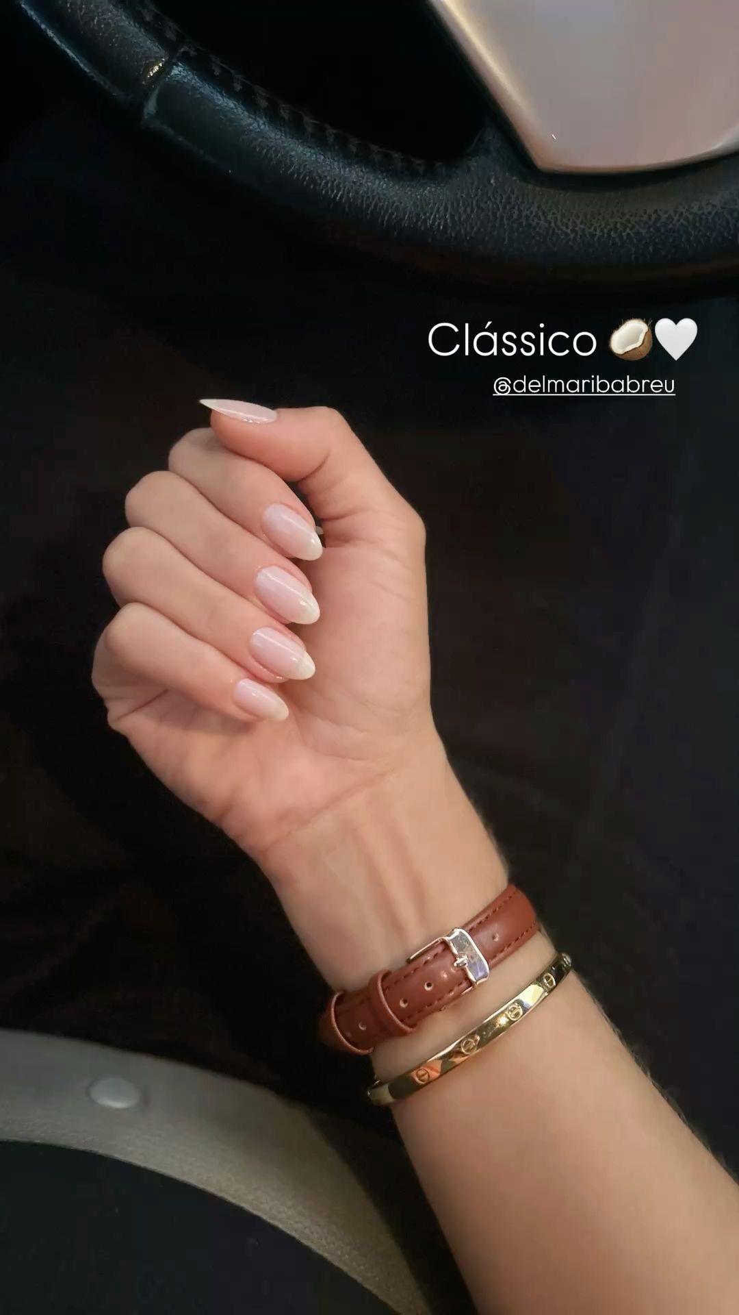 Almond glazed nail design by Priya Sharma