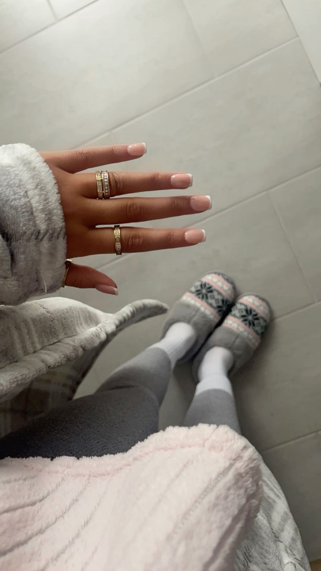 Square marble nail design by Priya Sharma