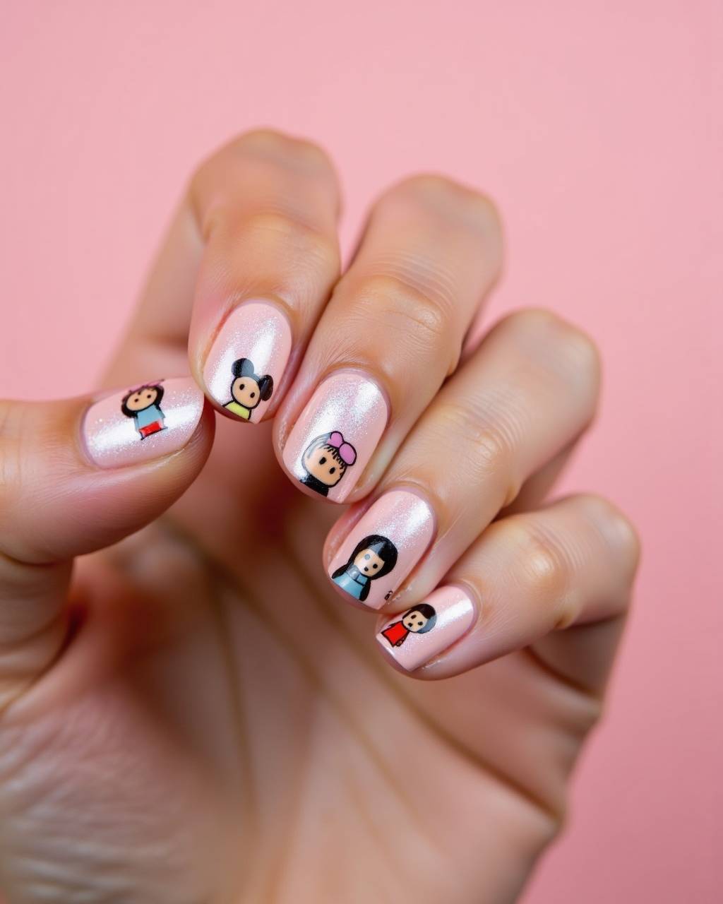 Oval character nail design by Priya Sharma