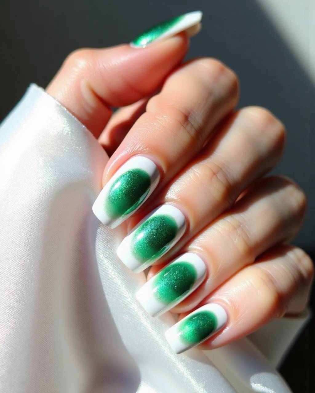 Oval aura nail design by Priya Sharma
