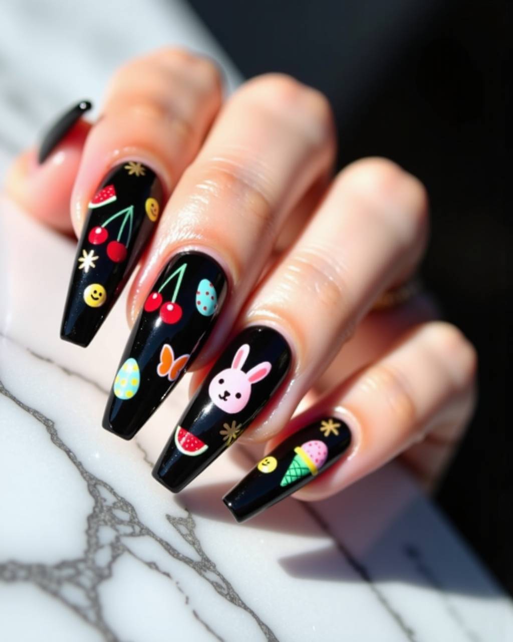 Stiletto art nail design by Priya Sharma