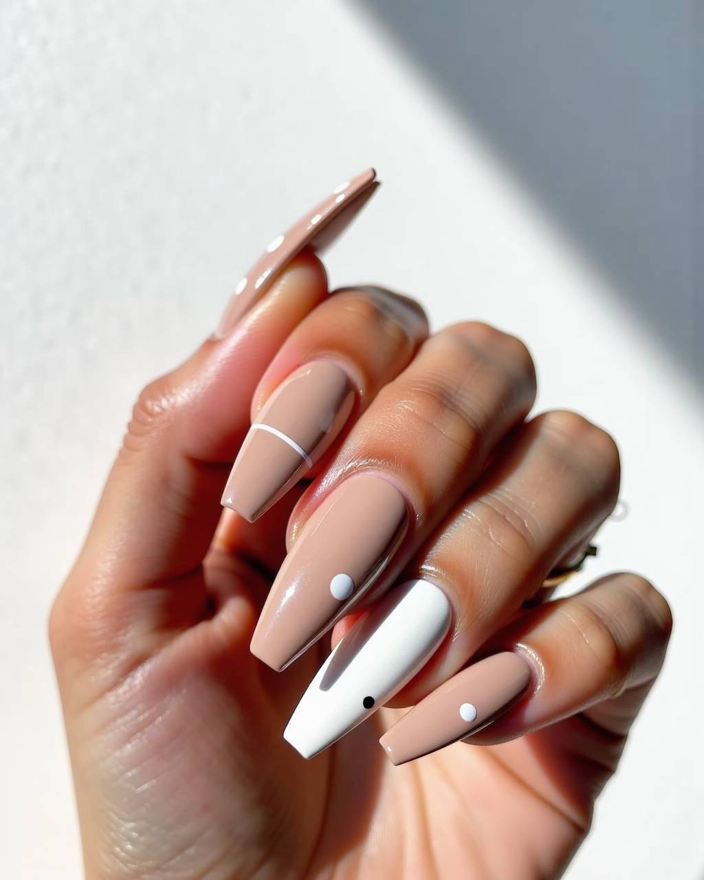 Stiletto minimalist nail design by Priya Sharma
