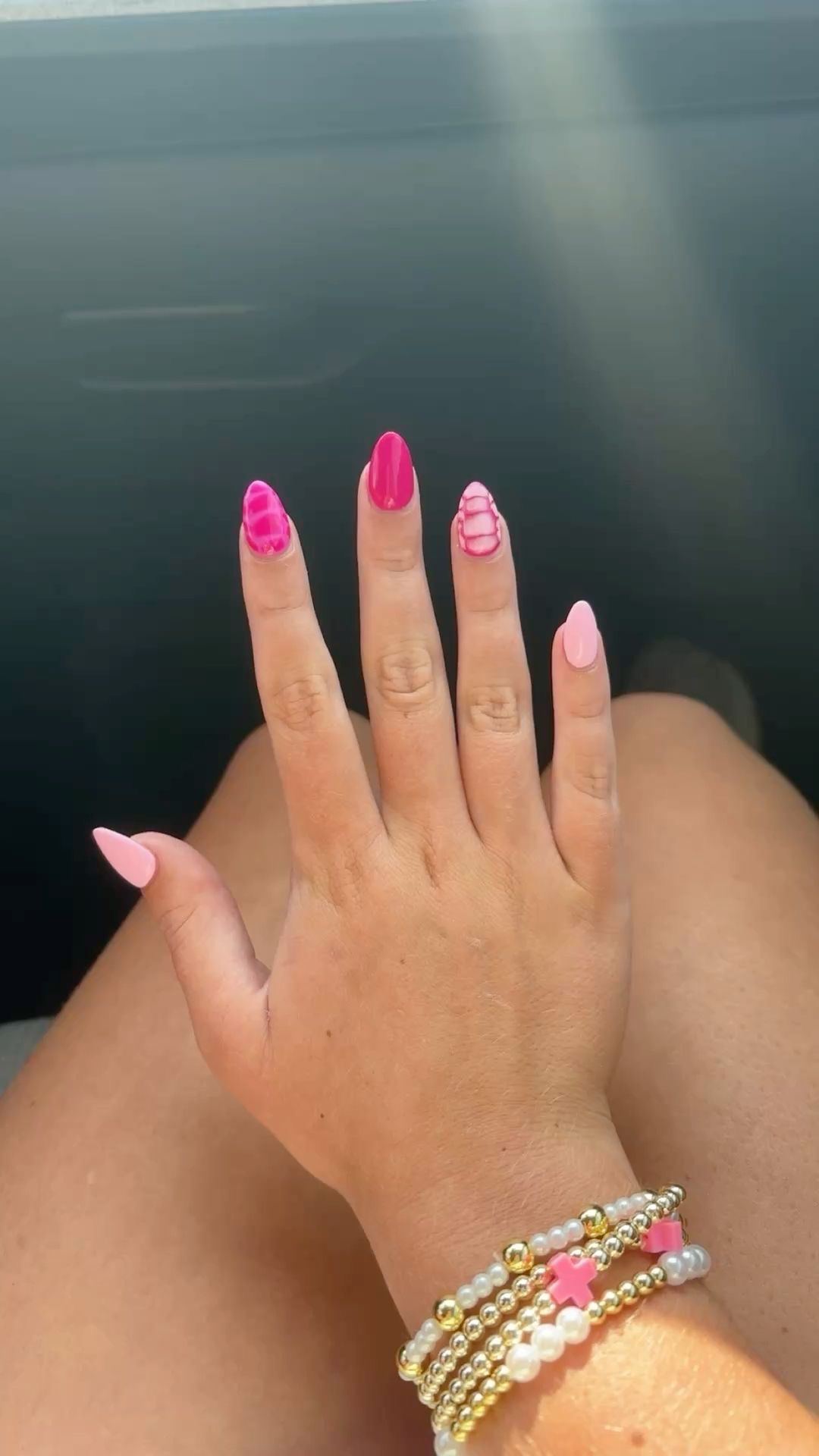 Squoval French nail design by Alice Hart