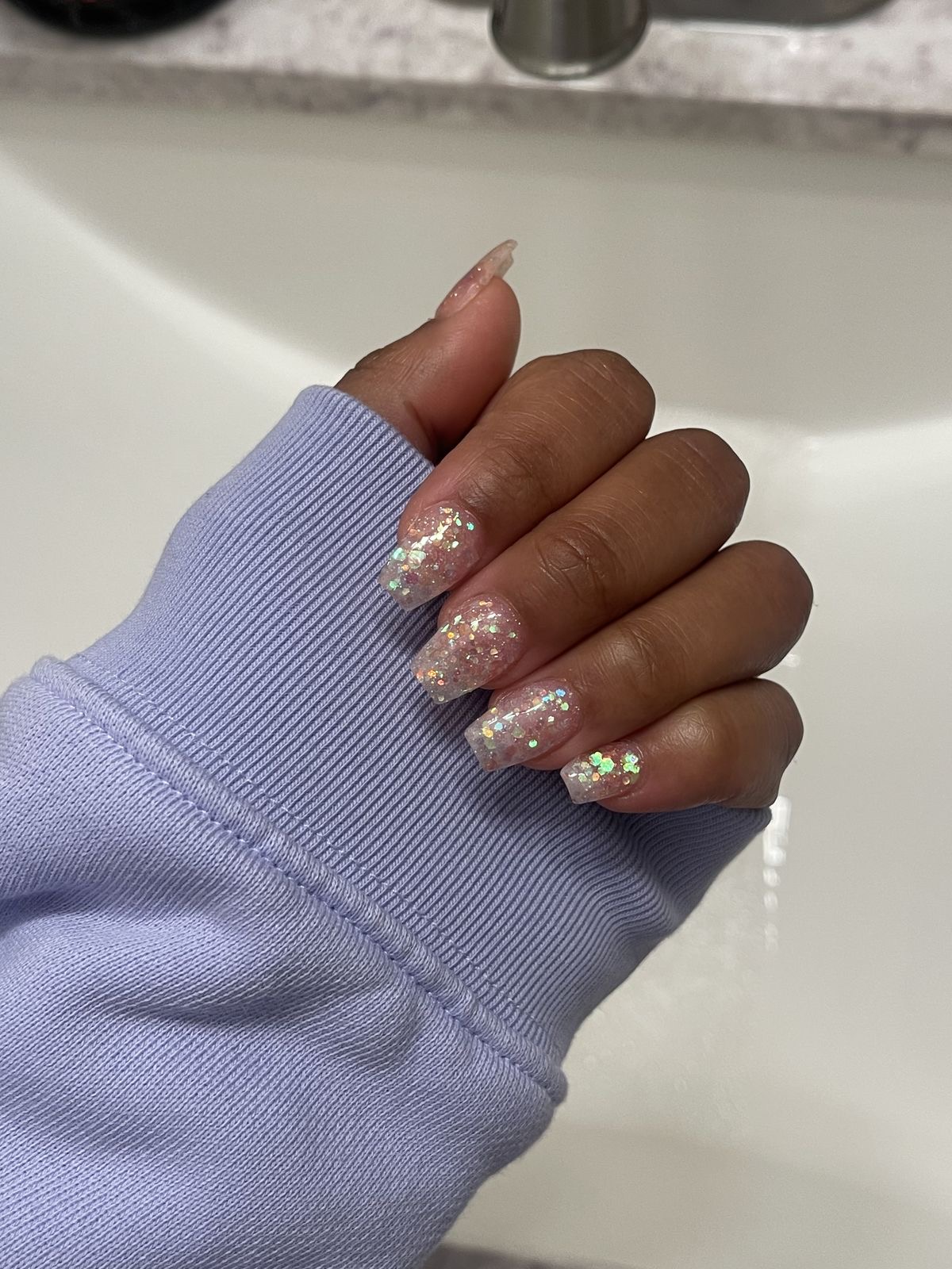 Oval aura nail design by Alice Hart