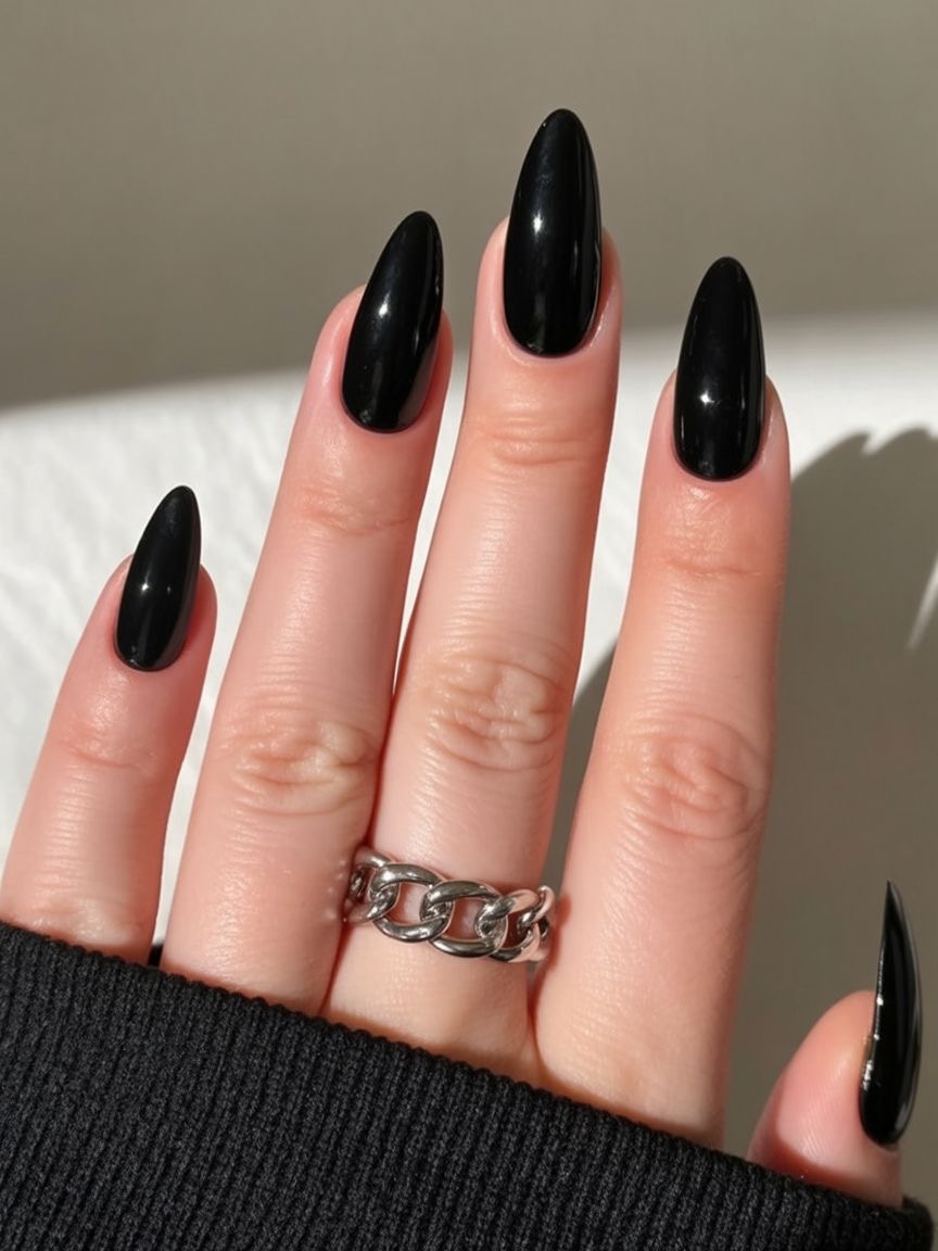Square art nail design by Alice Hart