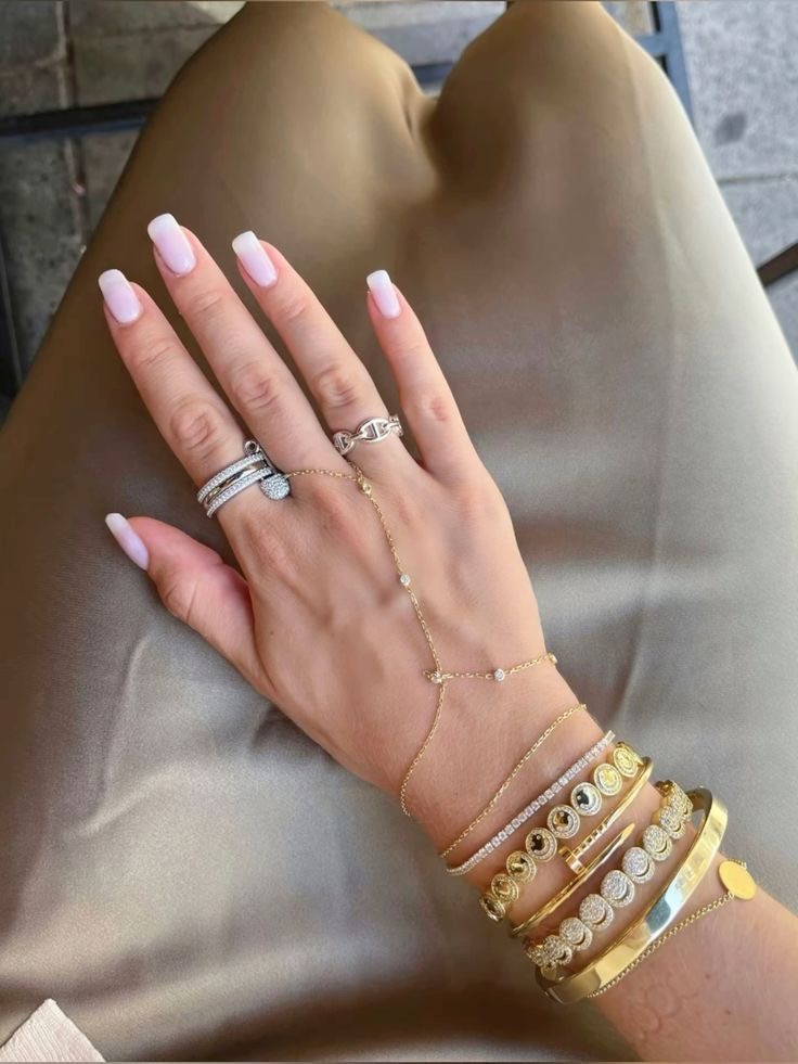 Square abstract nail design by Alice Hart
