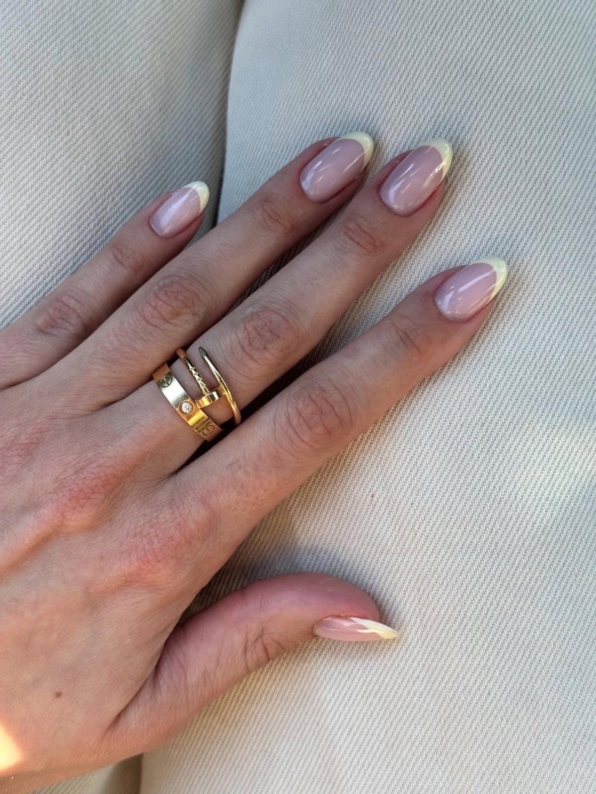 Almond floral nail design by Alice Hart