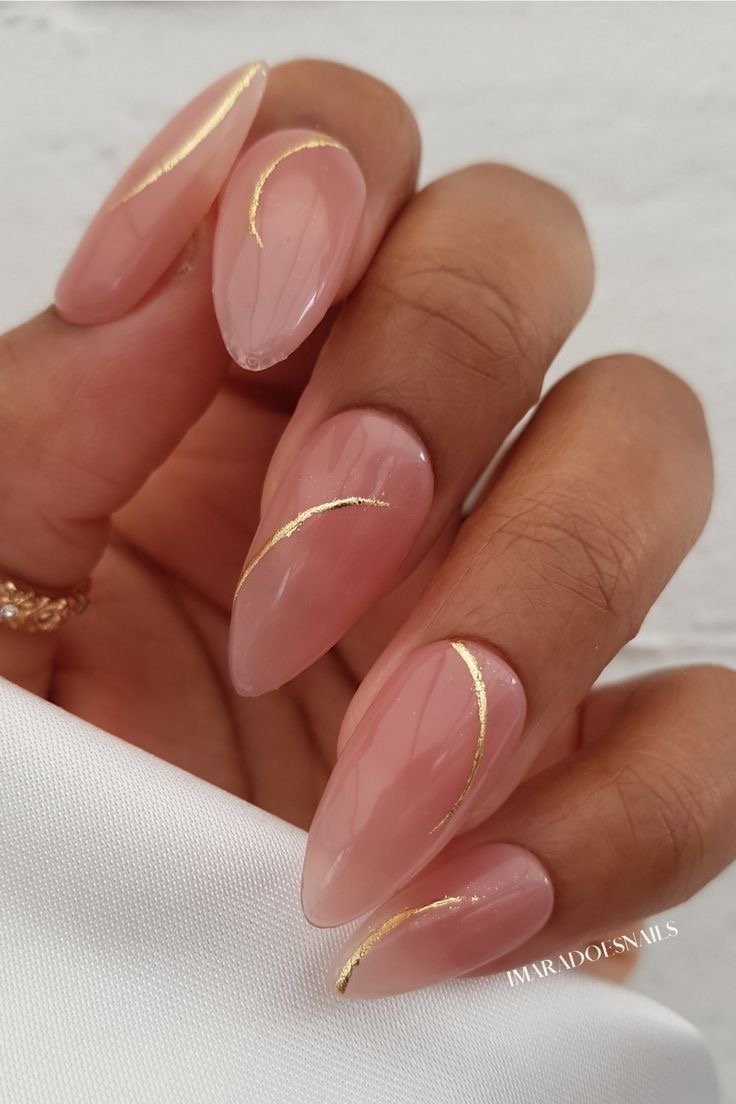 Oval rhinestone nail design by Alice Hart