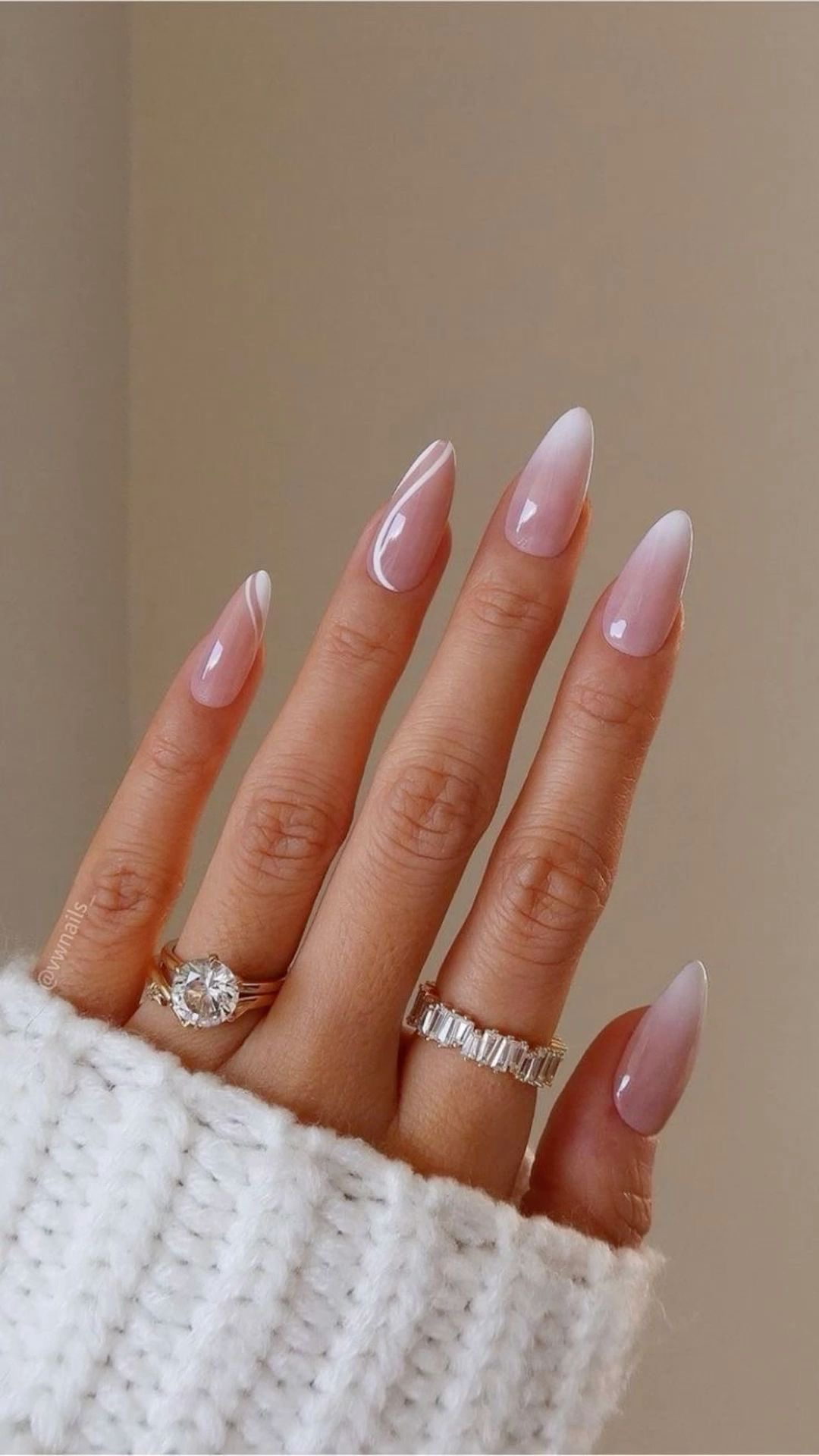 Square ombre nail design by Madison Rose