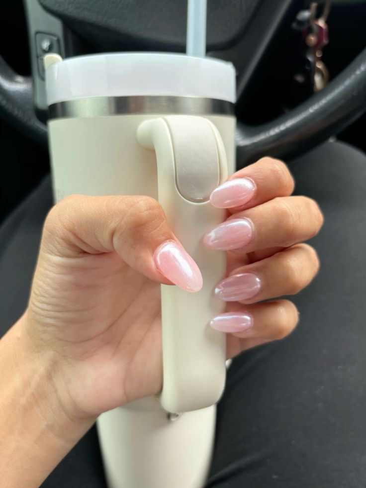Stiletto chrome French nail design by Madison Rose