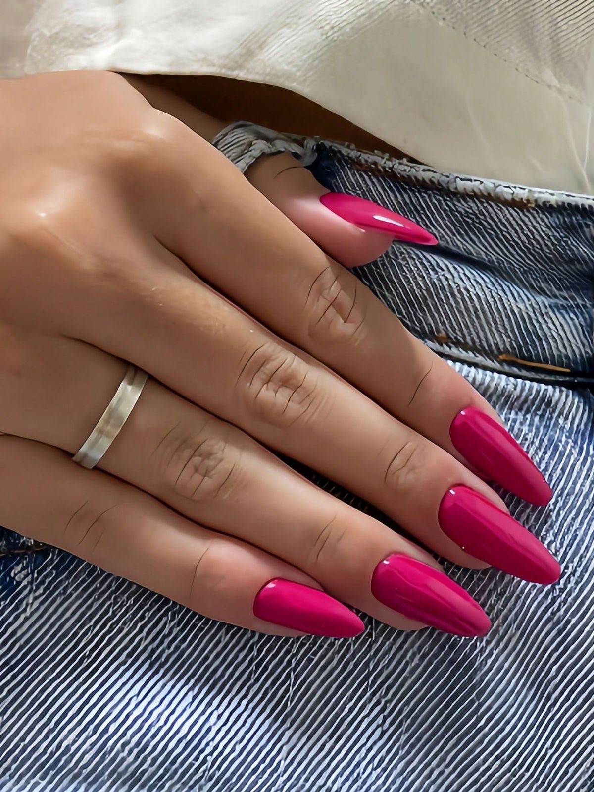Squoval abstract nail design by Madison Rose