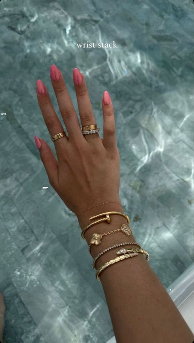 Squoval rhinestone nail design by Charlotte Bloom