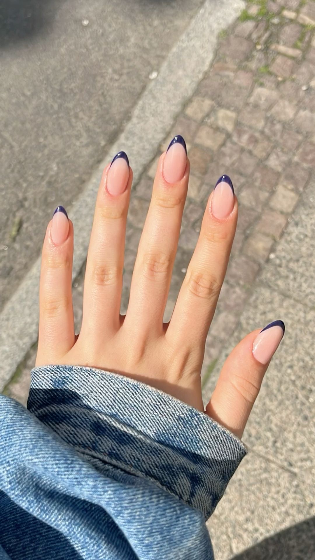 Square ombre nail design by Charlotte Bloom