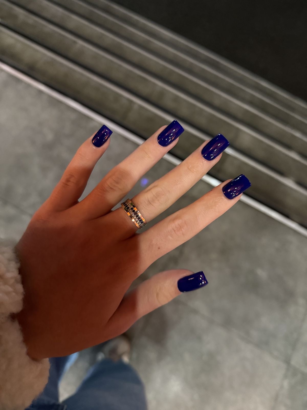 Stiletto geometric nail design by Charlotte Bloom