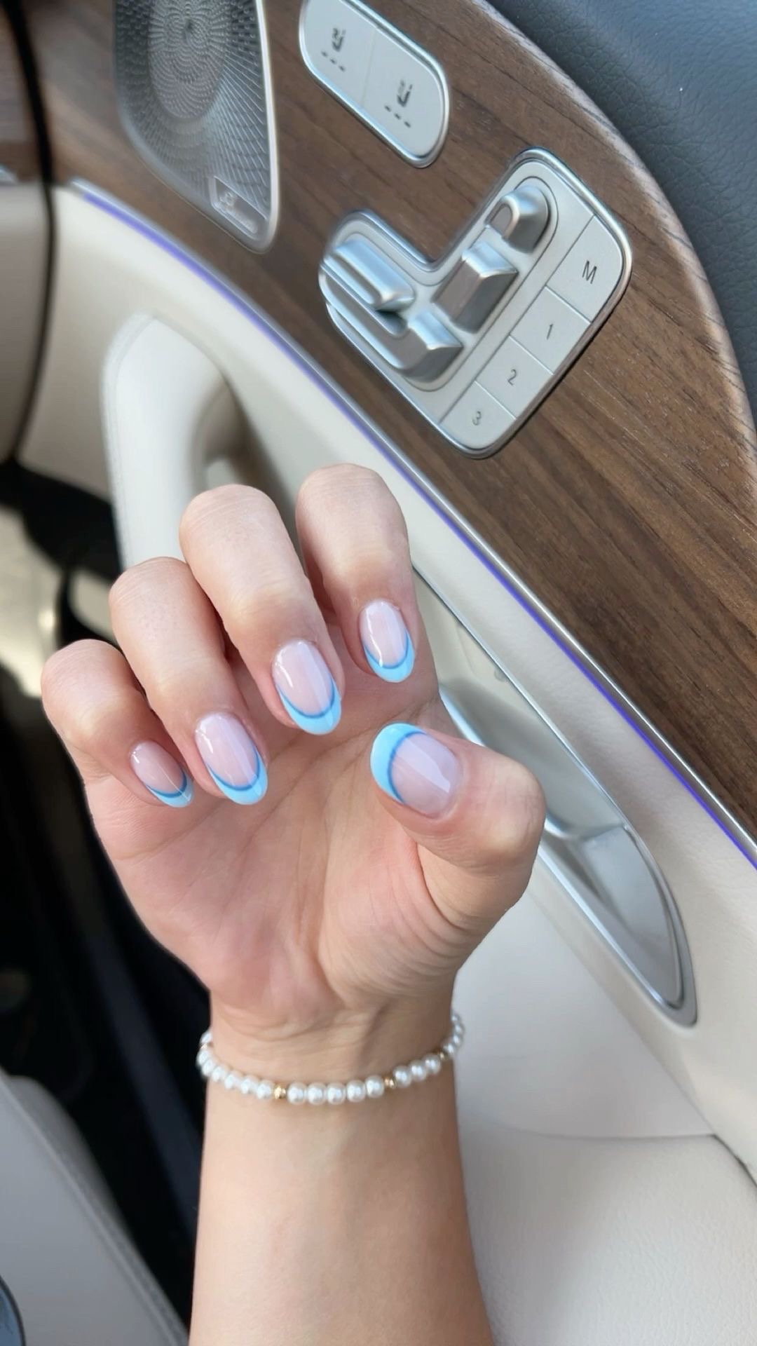 Almond glazed nail design by Charlotte Bloom