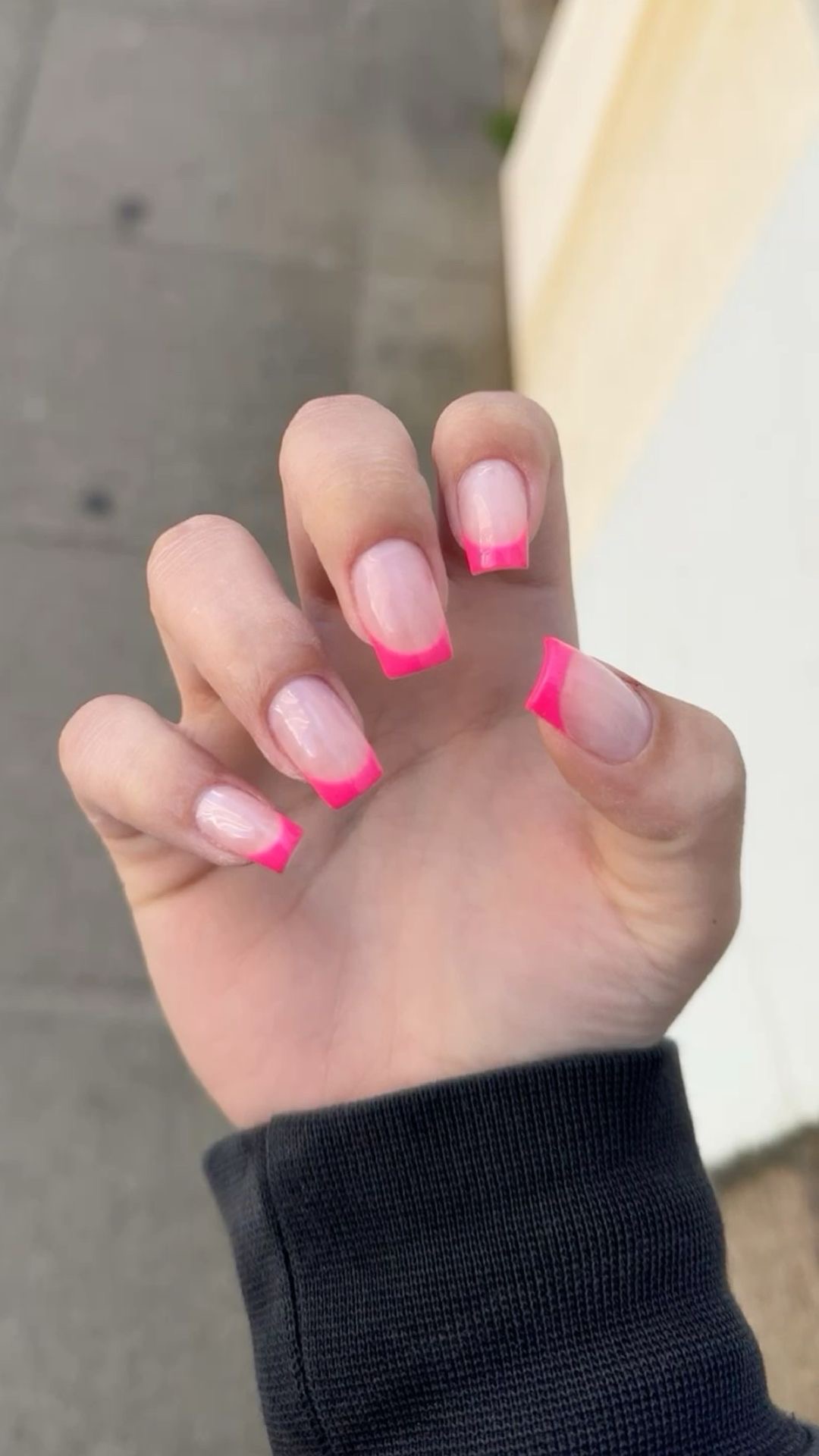 Almond chrome French nail design by Charlotte Bloom