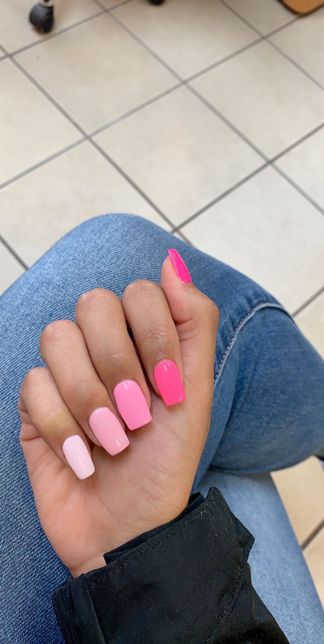 Stiletto glitter French nail design by Lily Grace