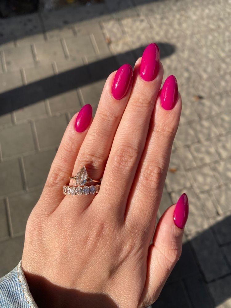 Stiletto French nail design by Hannah Rae