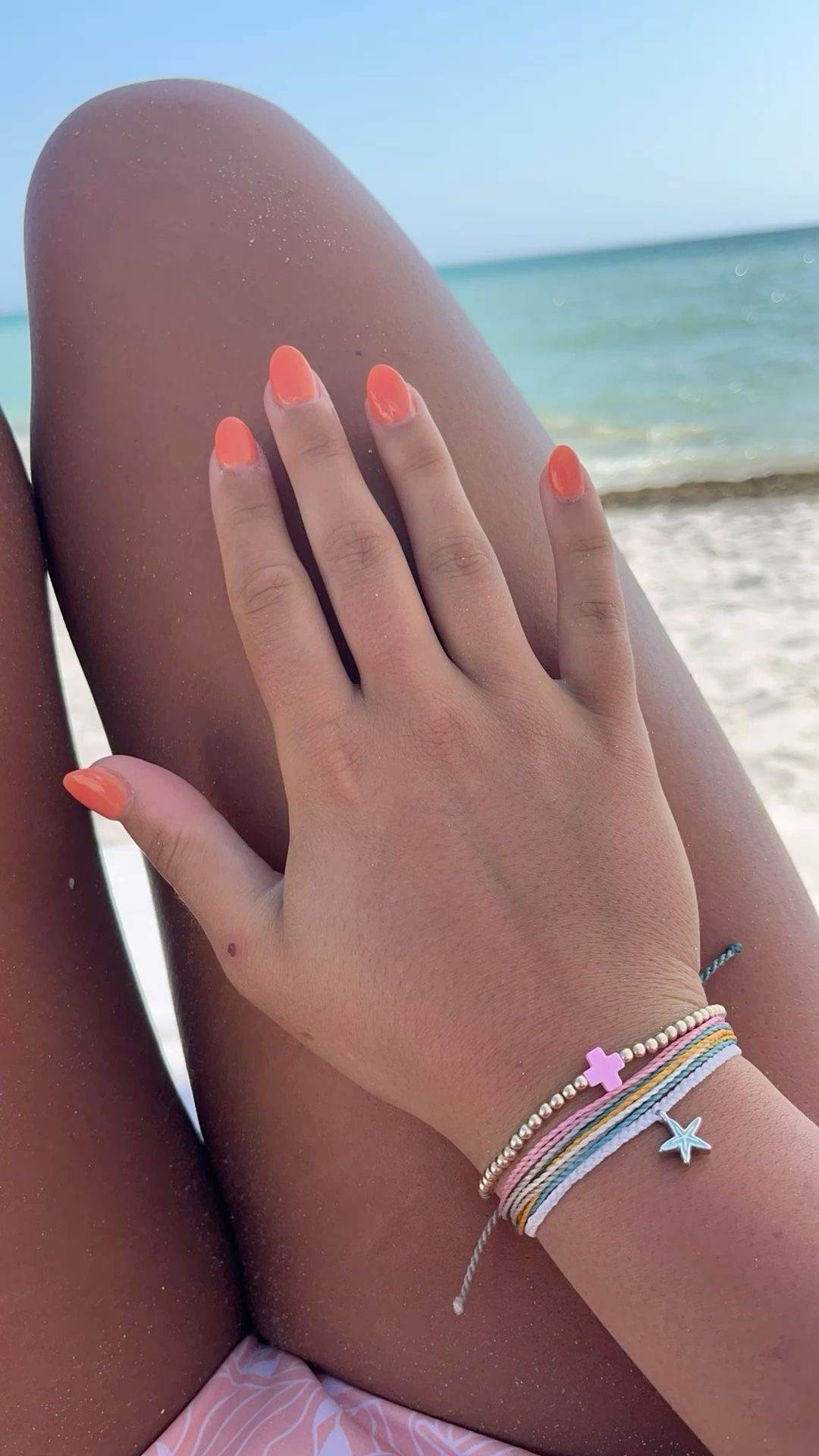 Stiletto chrome French nail design by Hannah Rae