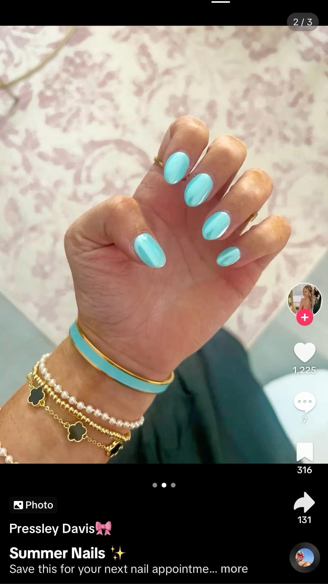 Square ombre nail design by Hannah Rae