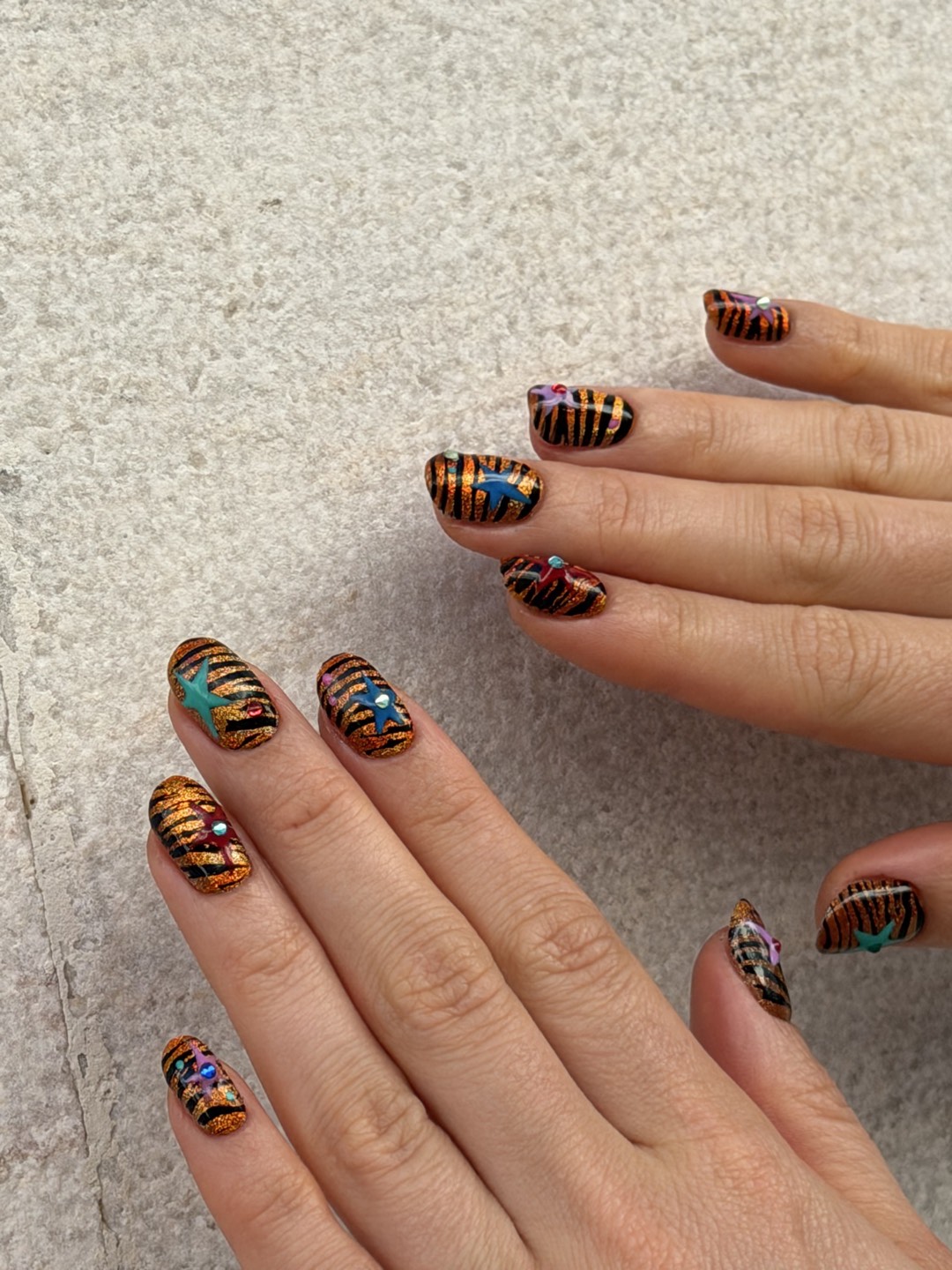 Brown nail design by @Kris