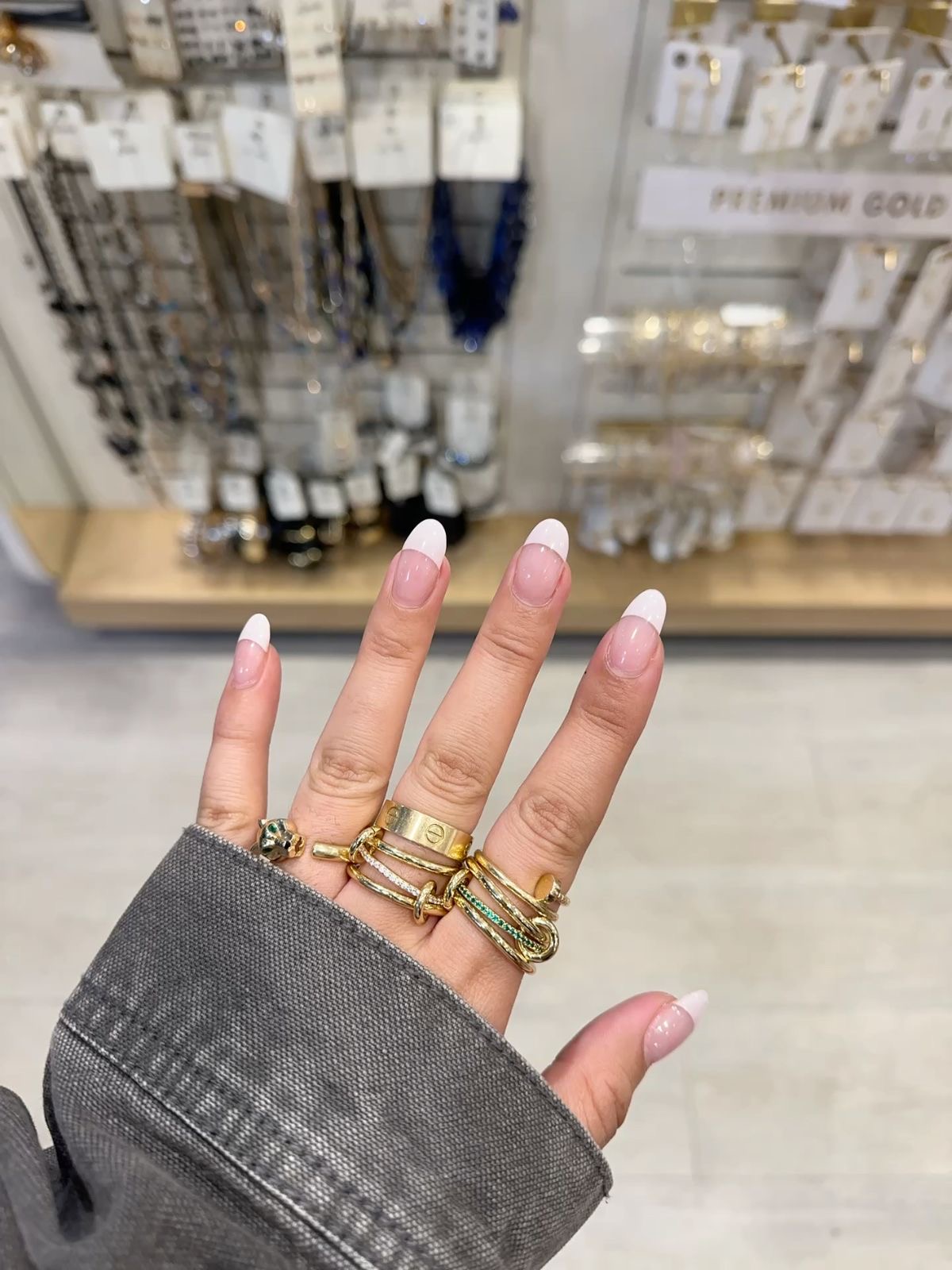 Almond glazed nail design by Violet Jade