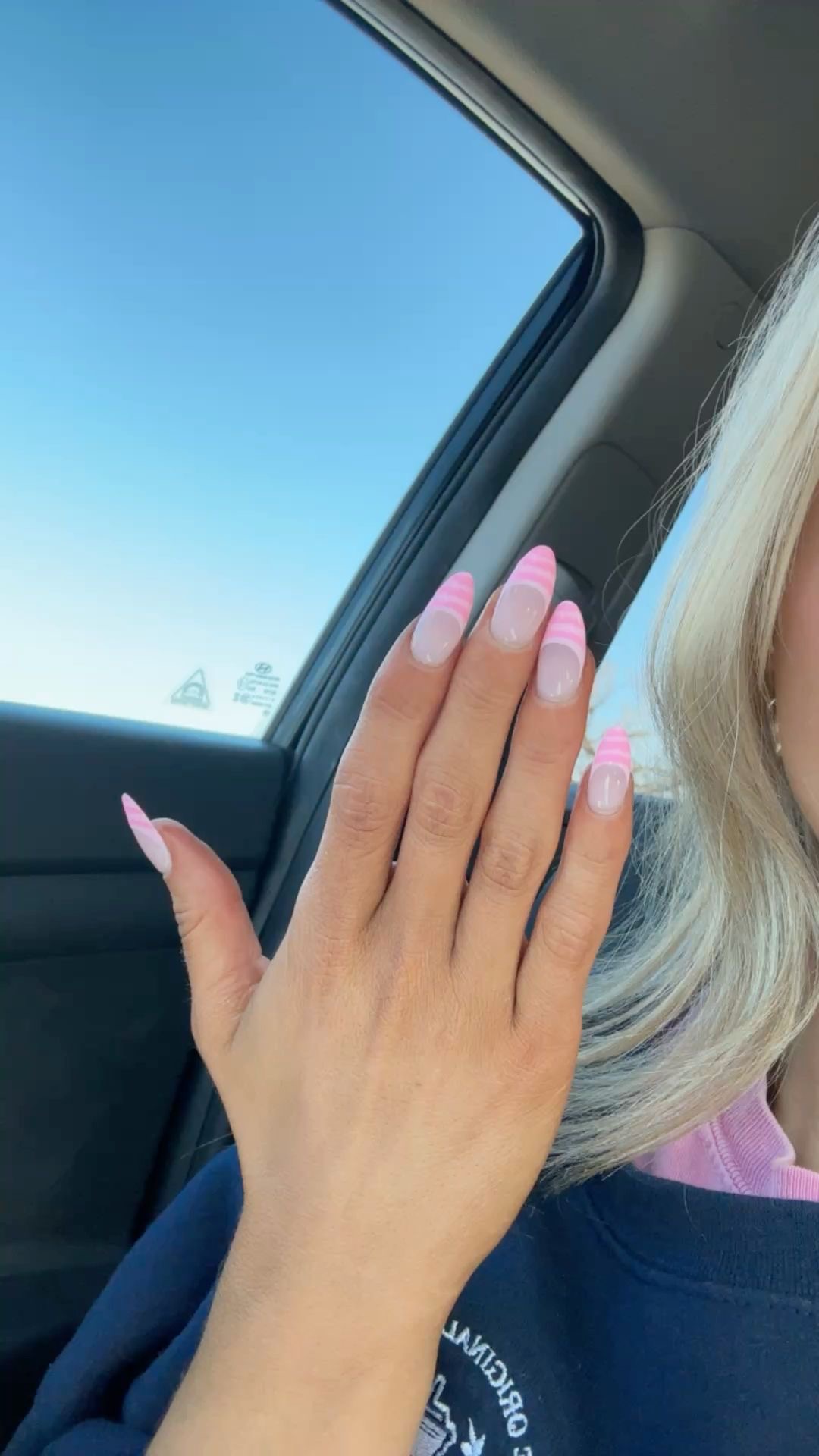 Oval French nail design by Bella Romano
