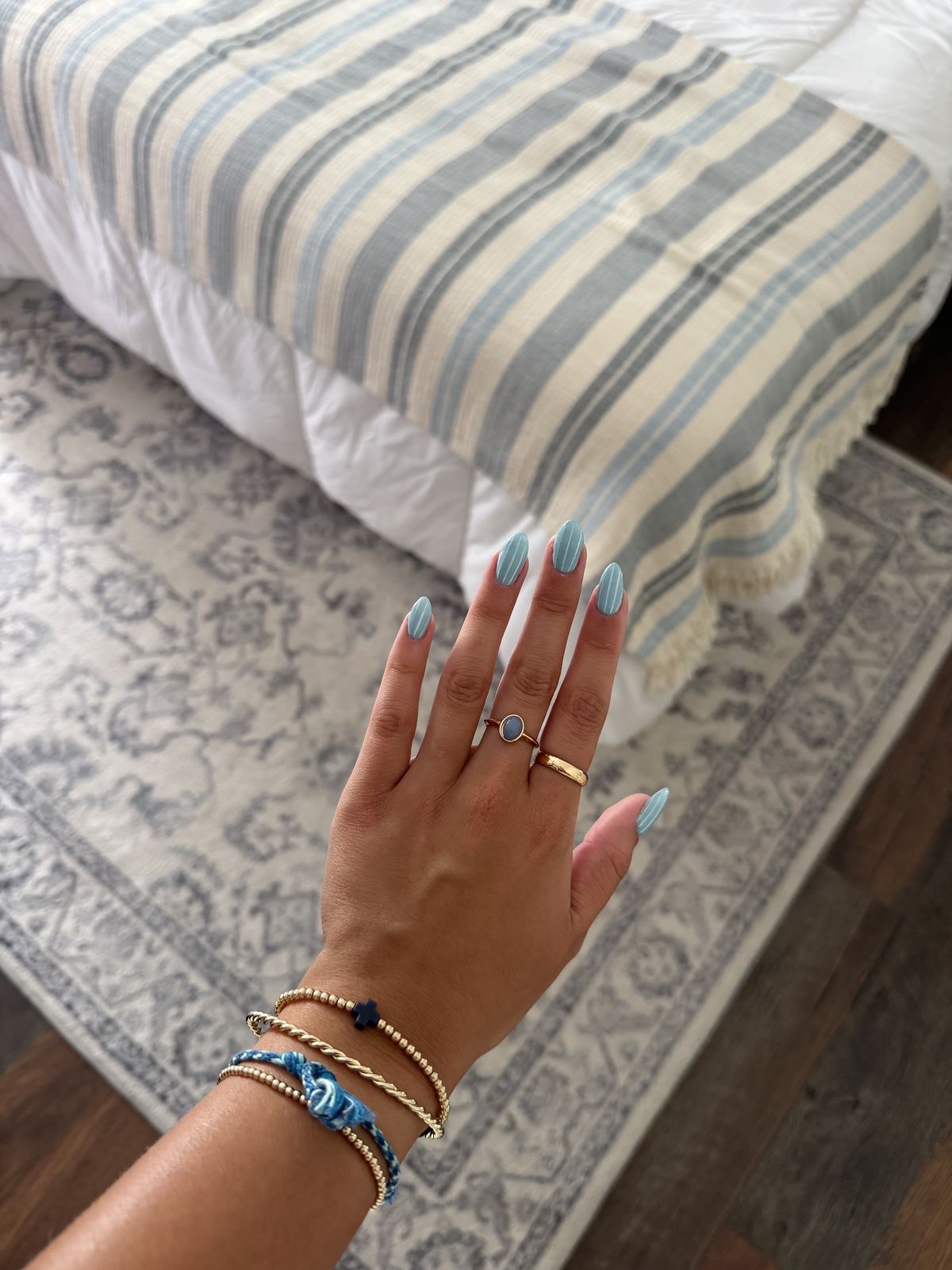 Oval art nail design by Mia Jade