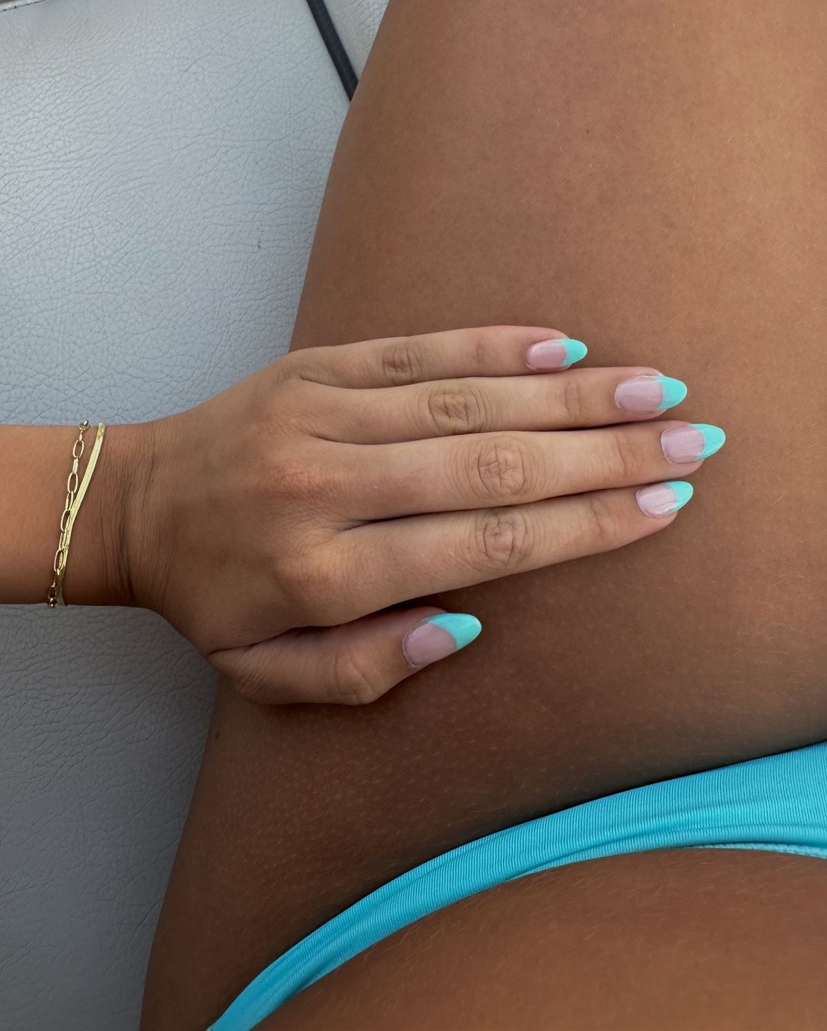 Oval ombre nail design by Mia Jade
