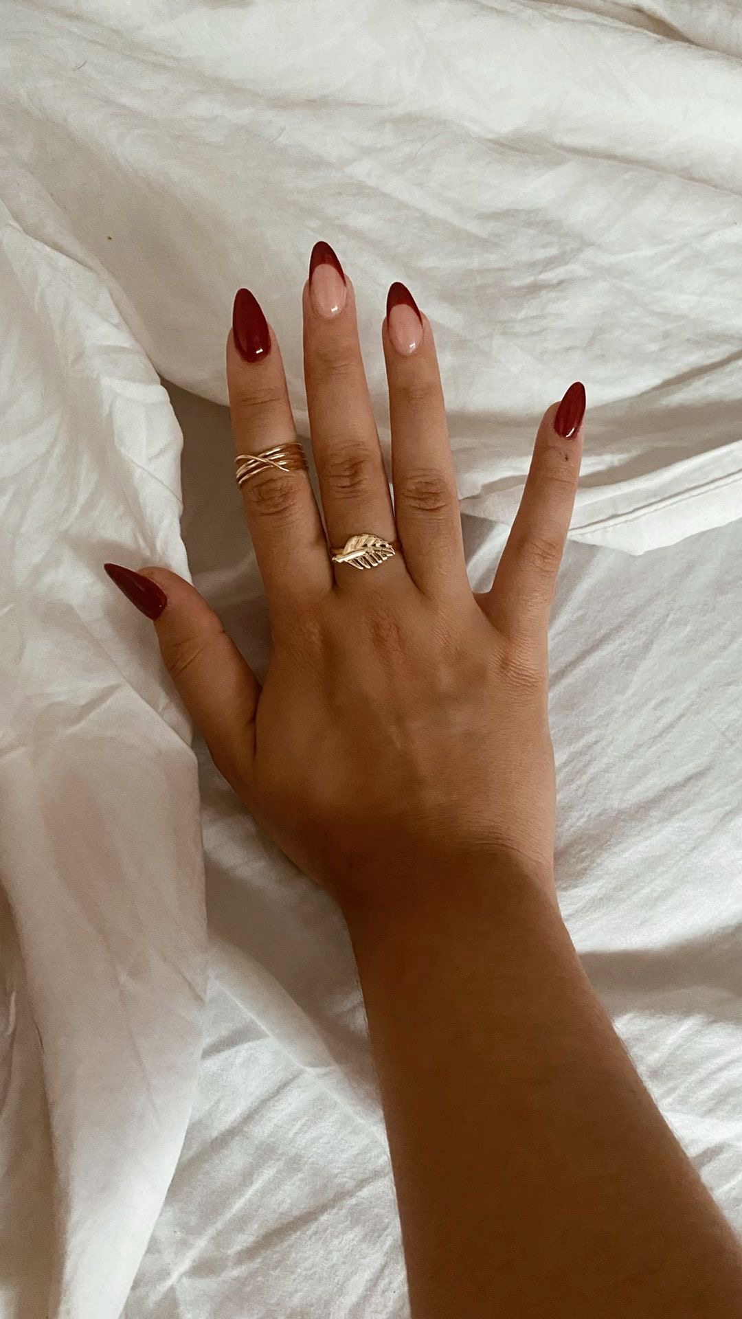 Squoval glitter French nail design by Abigail Rose